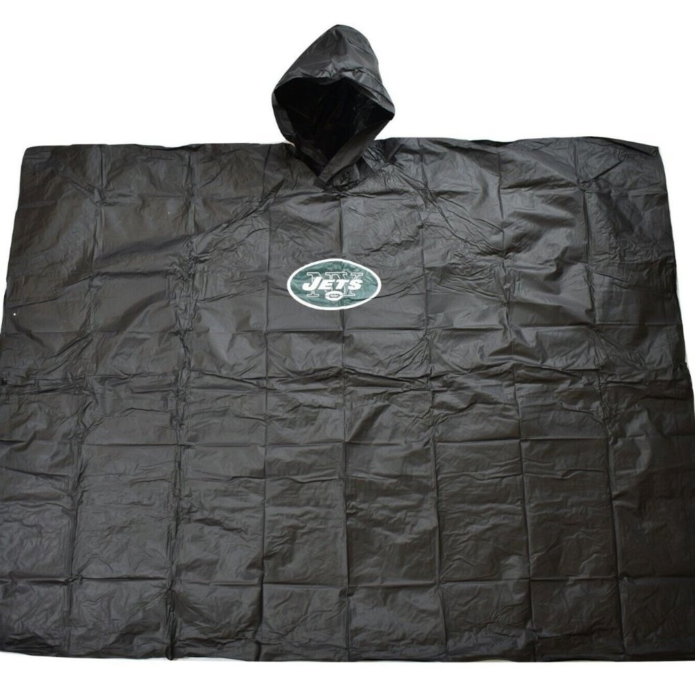 Adult Outerstuff NFL New York Jets Hooded Rain Poncho New In Bag One Size